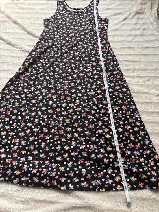 Y2K Vintage No Boundaries Women's Sheath Style Midi Dress Colorful Flower Print - Picture 11 of 12